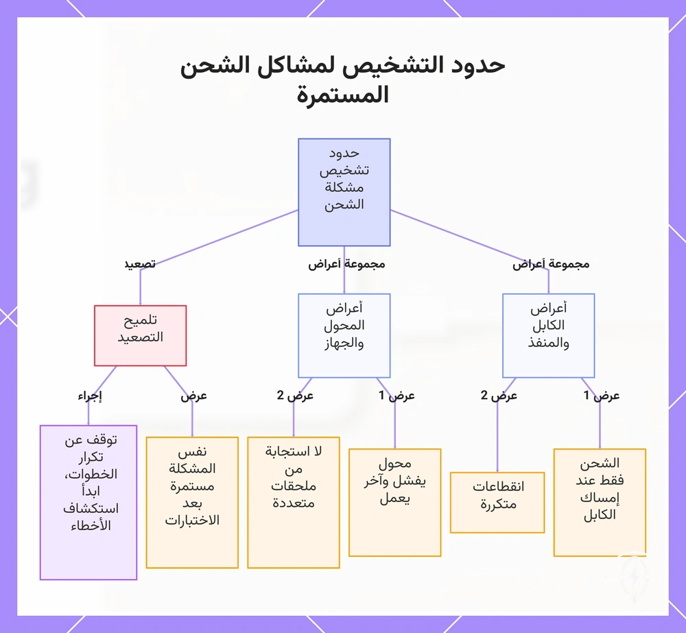 حدود التشخيص لمشاكل الشحن المستمرة