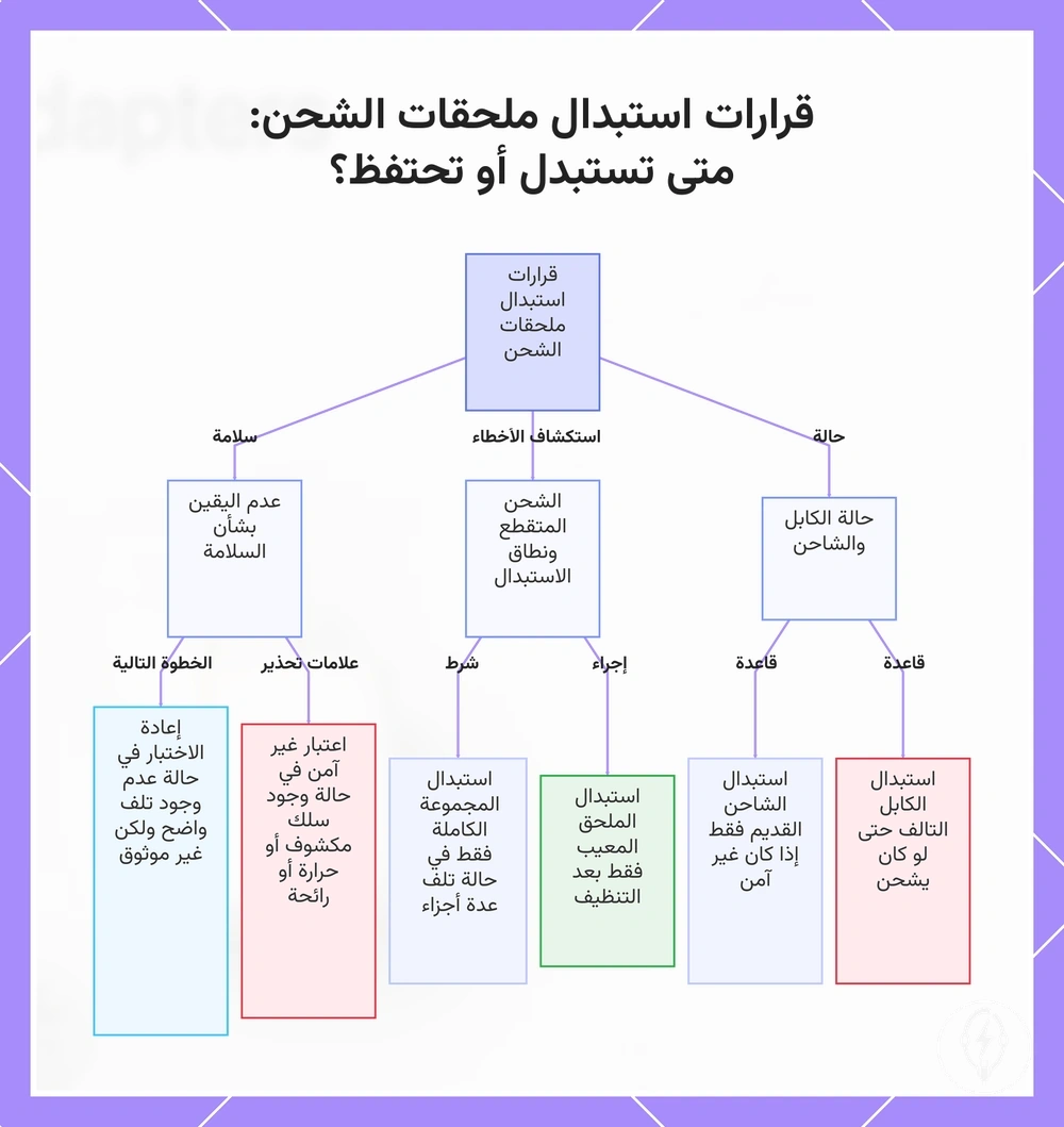 قرارات استبدال ملحقات الشحن: متى تستبدل أو تحتفظ؟
