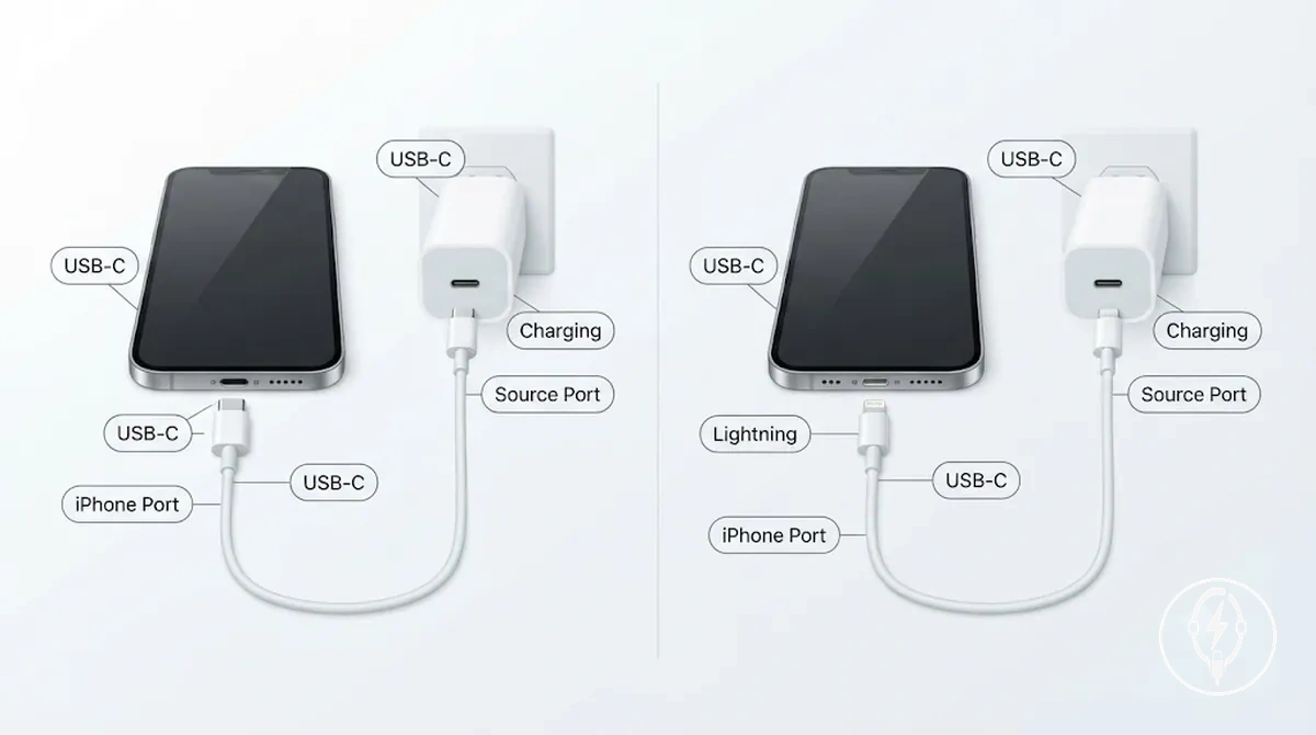 مقارنة بين تنسيقي موصل USB-C وLightning لشحن iPhone ونقل البيانات