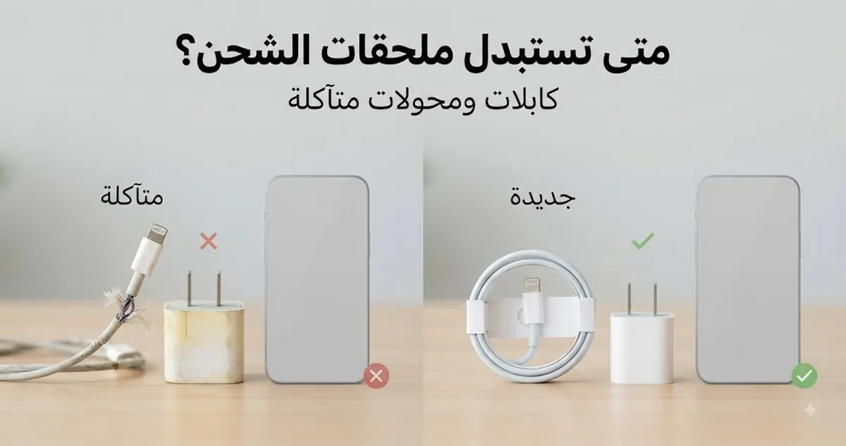 ملحقات شحن iPhone المتآكلة مقارنة بكابلات ومحولات بديلة