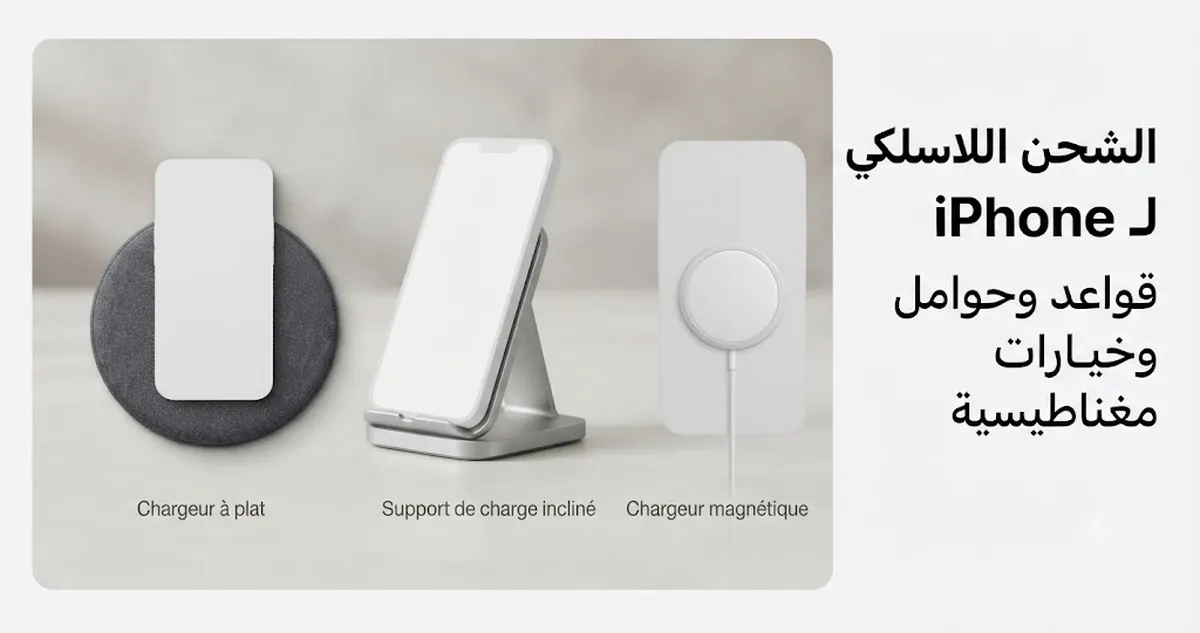 ملحقات الشحن اللاسلكي لـ iPhone تشمل قواعد الشحن والحوامل وخيارات الشحن المغناطيسي