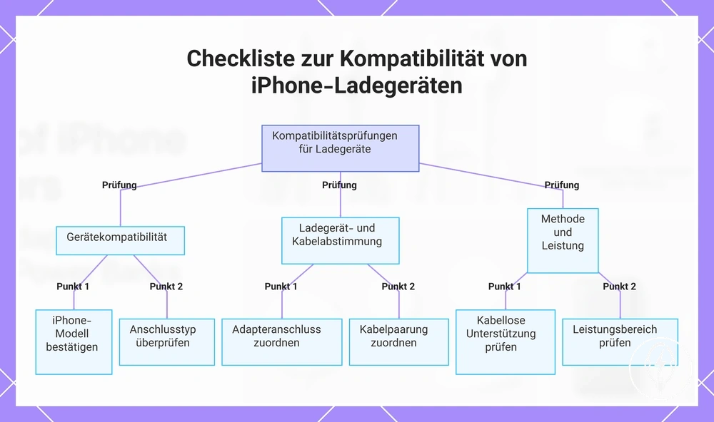 Checkliste zur Kompatibilität von iPhone-Ladegeräten