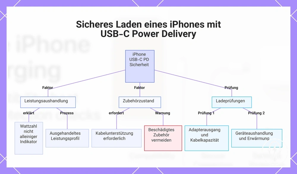 Sicheres Laden eines iPhones mit USB-C Power Delivery