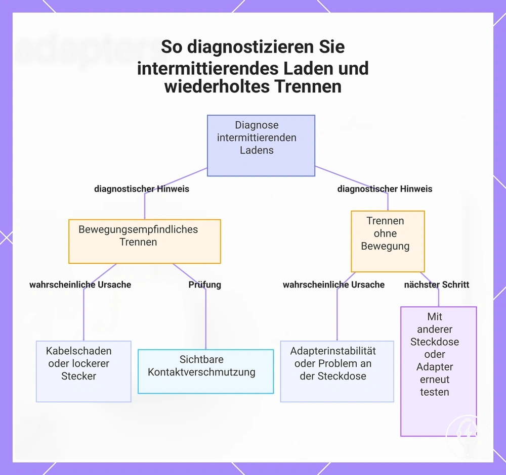 So diagnostizieren Sie intermittierendes Laden und wiederholtes Trennen