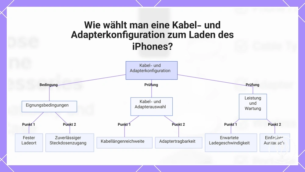 Wie wählt man eine Kabel- und Adapterkonfiguration zum Laden des iPhones?