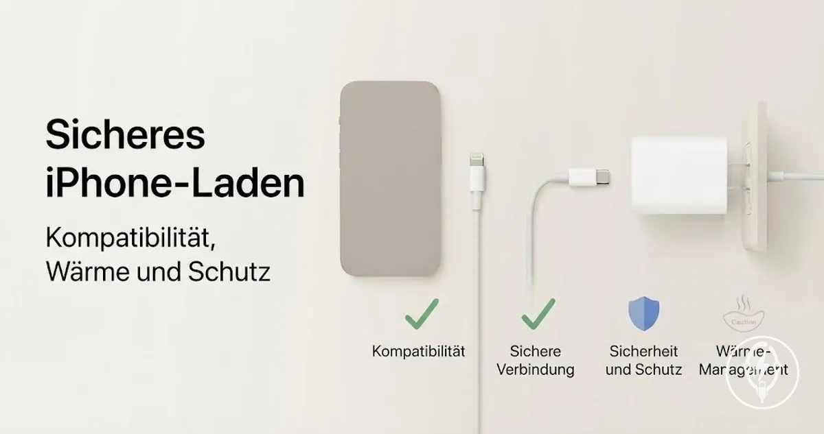 Sicheres iPhone-Ladezubehör mit Fokus auf Kompatibilität und Wärmeschutz
