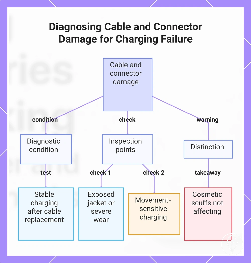 Diagnosing Cable and Connector Damage for Charging Failure