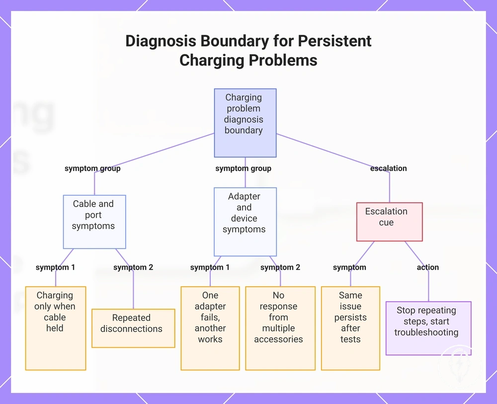 Diagnosis Boundary for Persistent Charging Problems