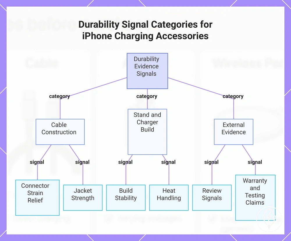 Durability Signal Categories for iPhone Charging Accessories