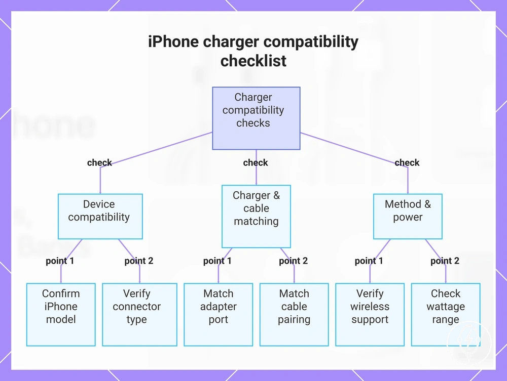 iPhone charger compatibility checklist