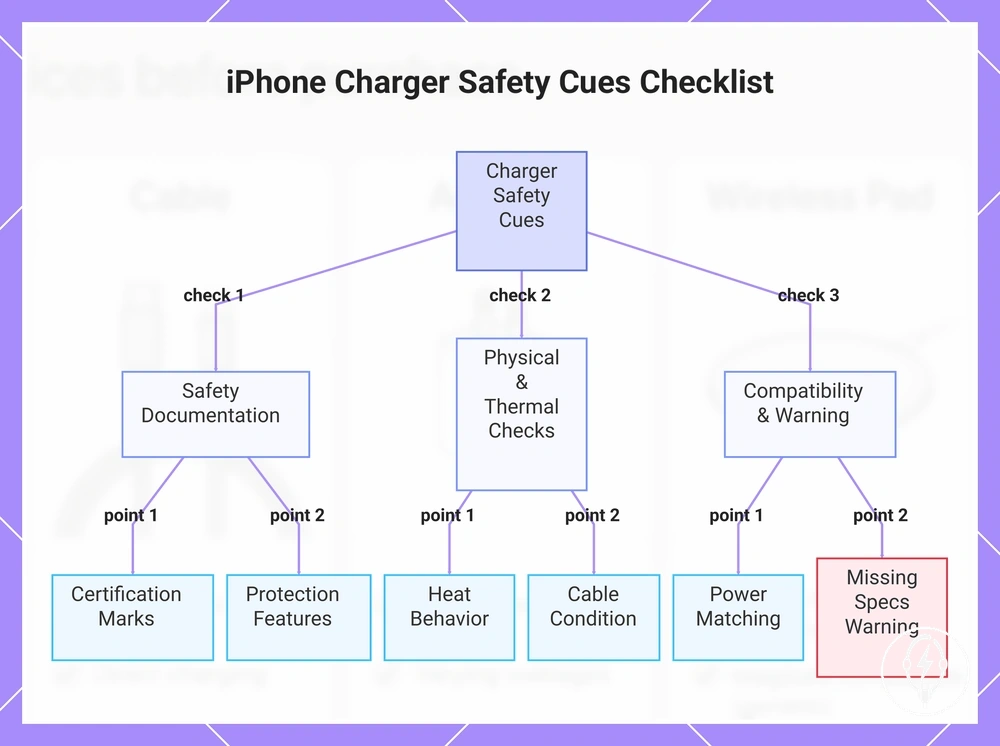 iPhone Charger Safety Cues Checklist
