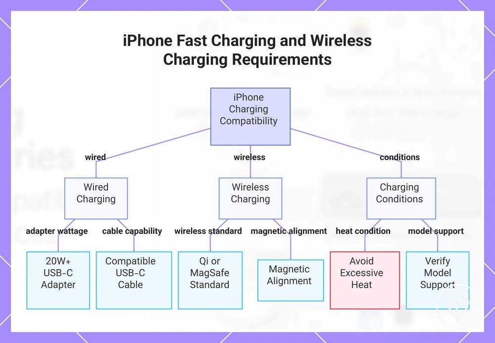 iPhone Fast Charging and Wireless Charging Requirements