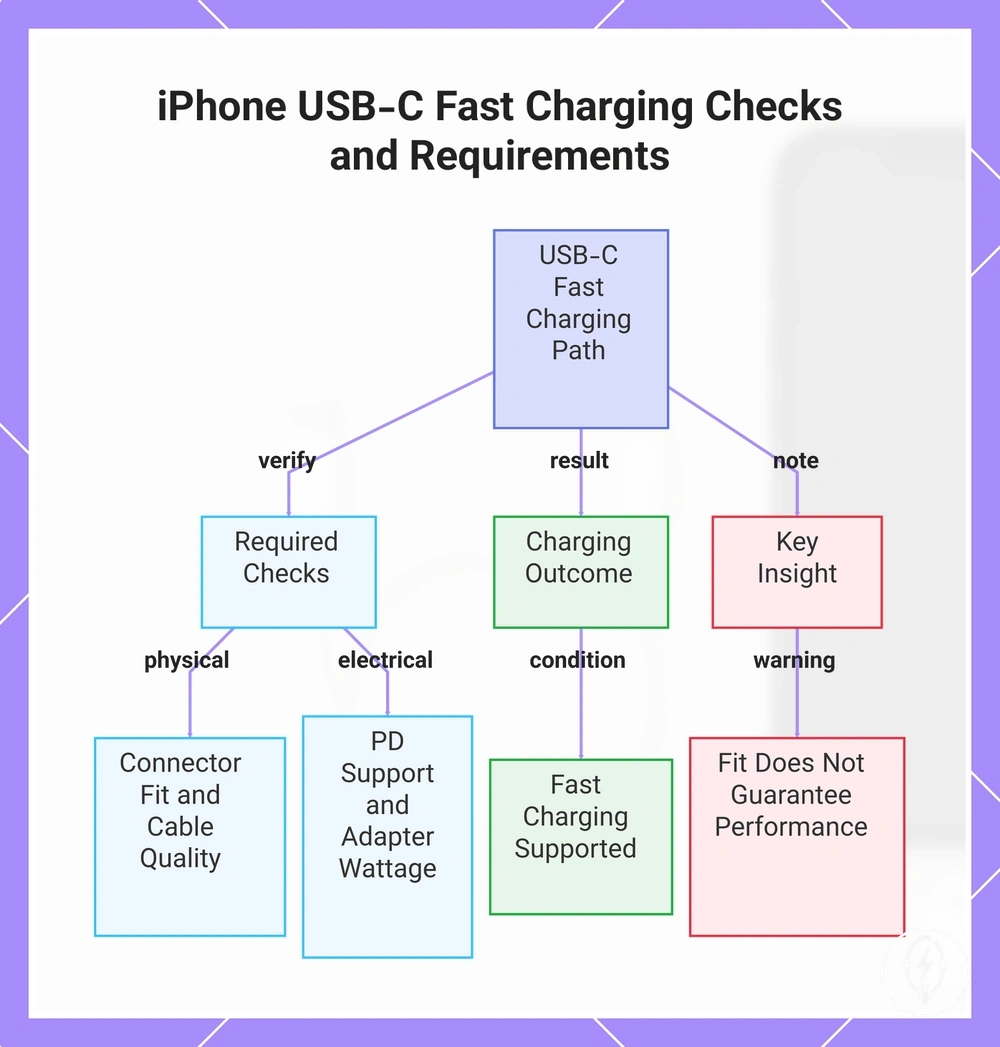 iPhone USB-C Fast Charging Checks and Requirements