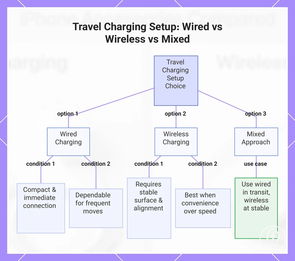 Travel Charging Setup: Wired vs Wireless vs Mixed