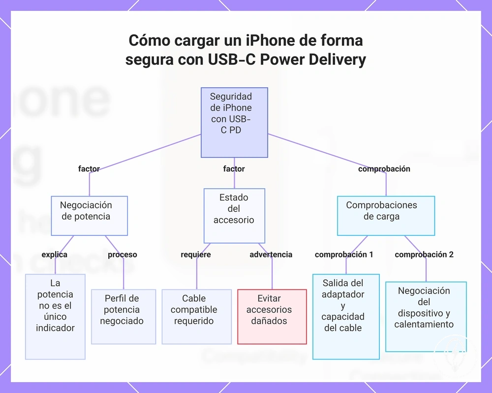 Cómo cargar un iPhone de forma segura con USB-C Power Delivery