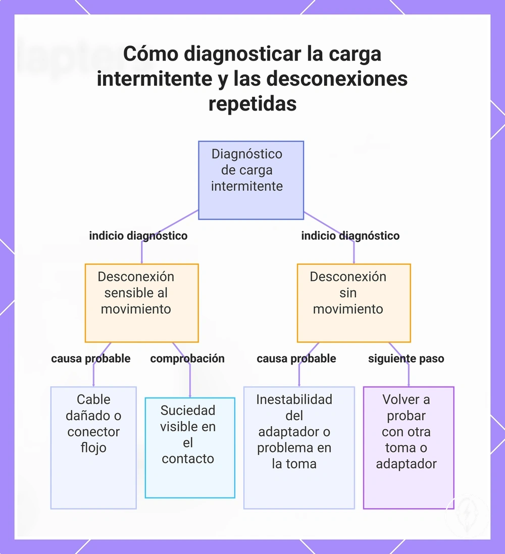 Cómo diagnosticar la carga intermitente y las desconexiones repetidas