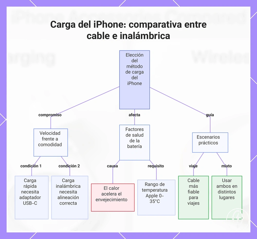 Carga del iPhone: comparativa entre cable e inalámbrica