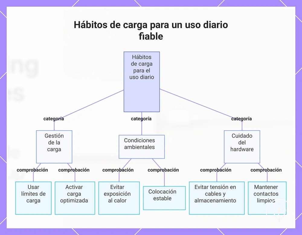 Hábitos de carga para un uso diario fiable