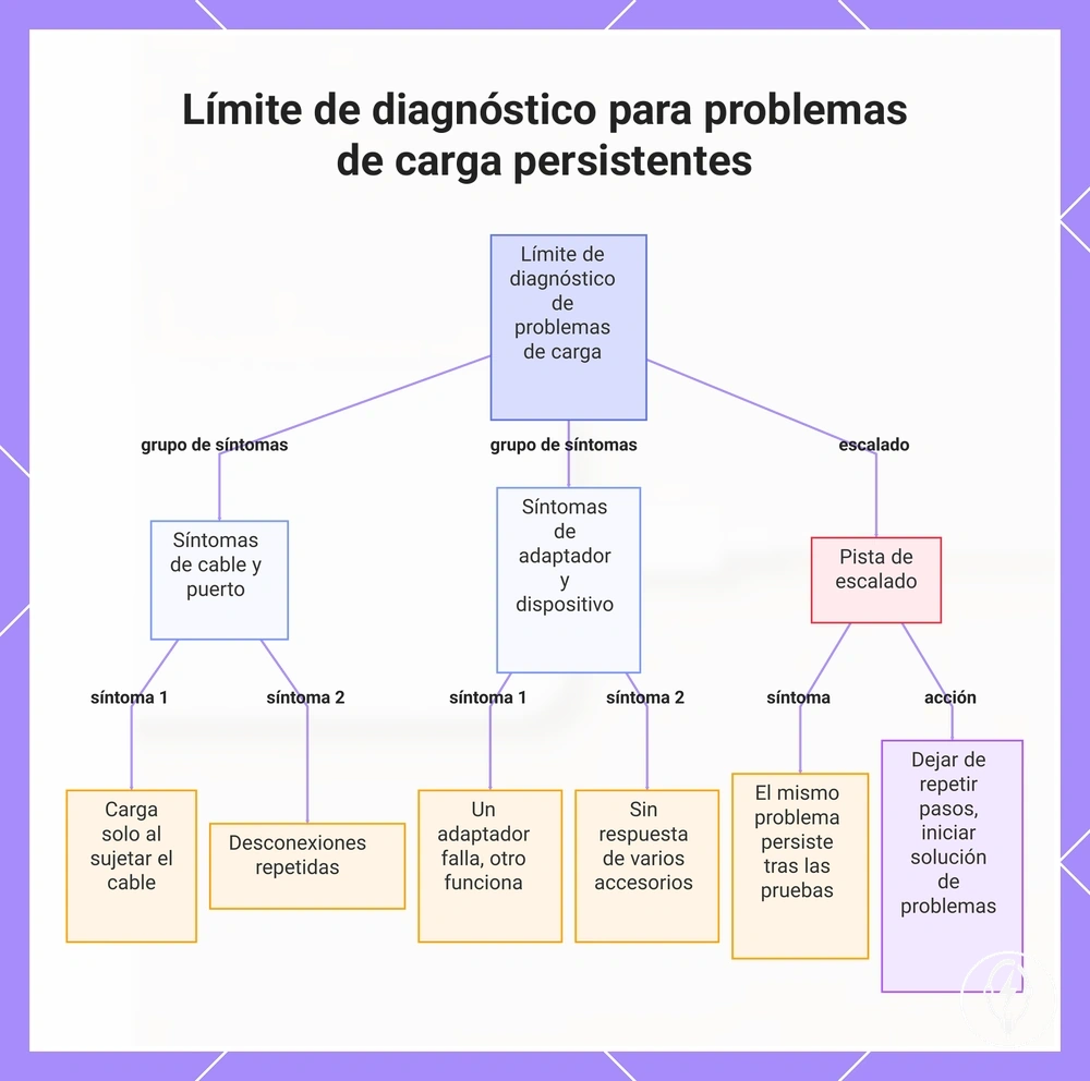 Límite de diagnóstico para problemas de carga persistentes