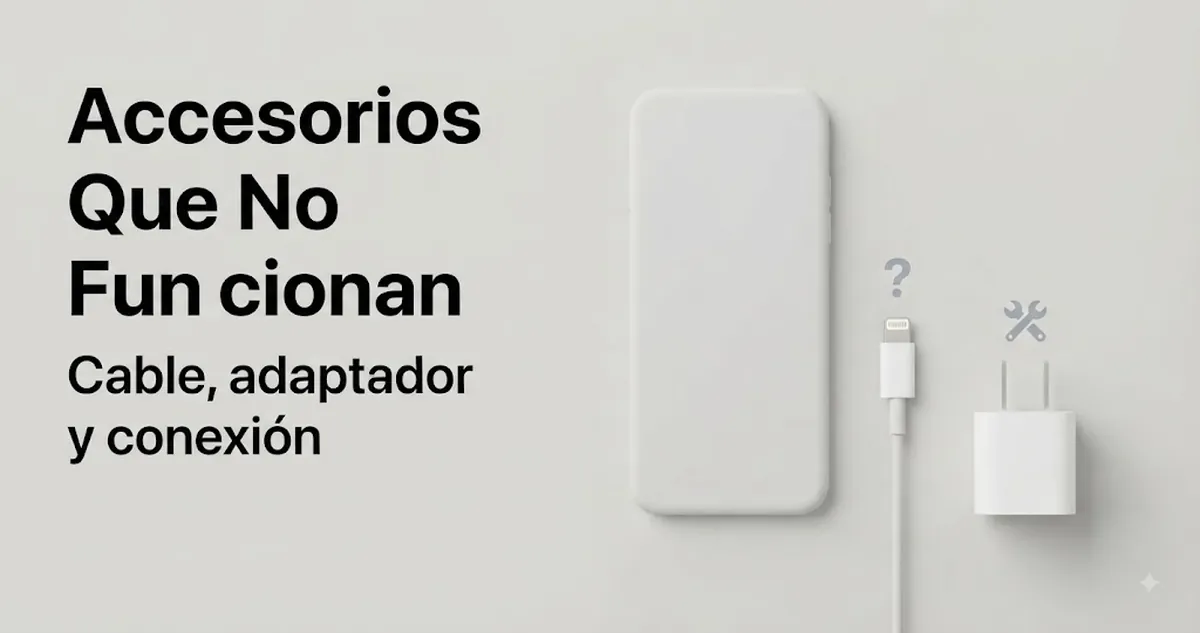 Solución de problemas con accesorios de carga para iPhone, cable, adaptador y conexión