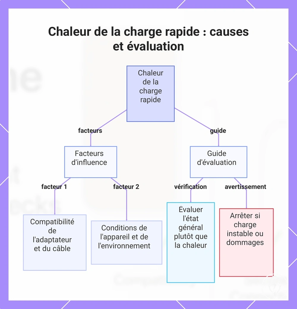Chaleur de la charge rapide : causes et évaluation