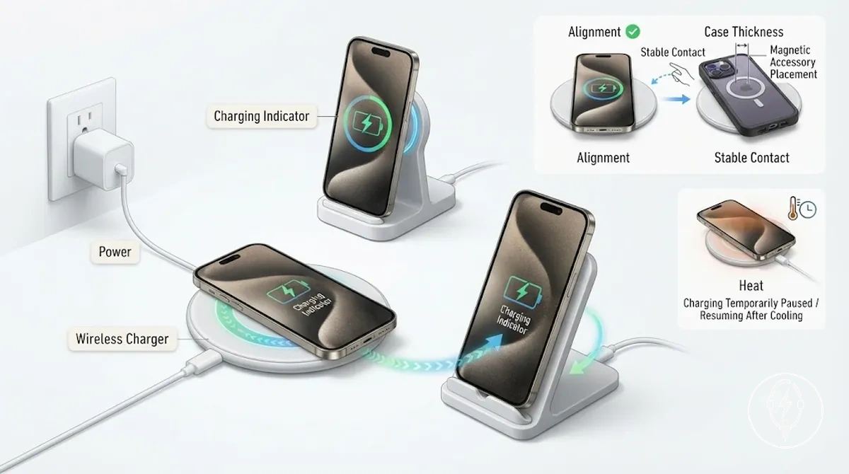 Charger iphone accessoires sans fil