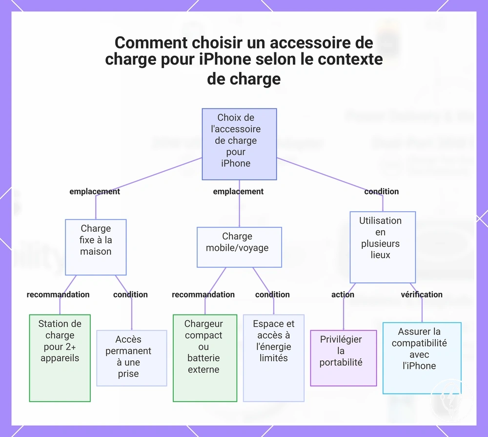 Comment choisir un accessoire de charge pour iPhone selon le contexte de charge