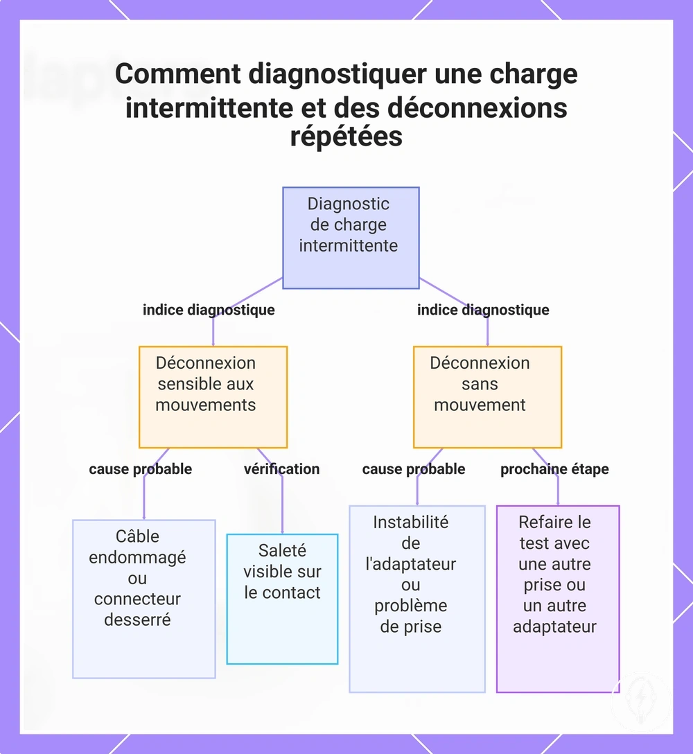 Comment diagnostiquer une charge intermittente et des déconnexions répétées