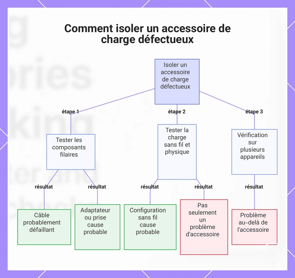 Comment isoler un accessoire de charge défectueux