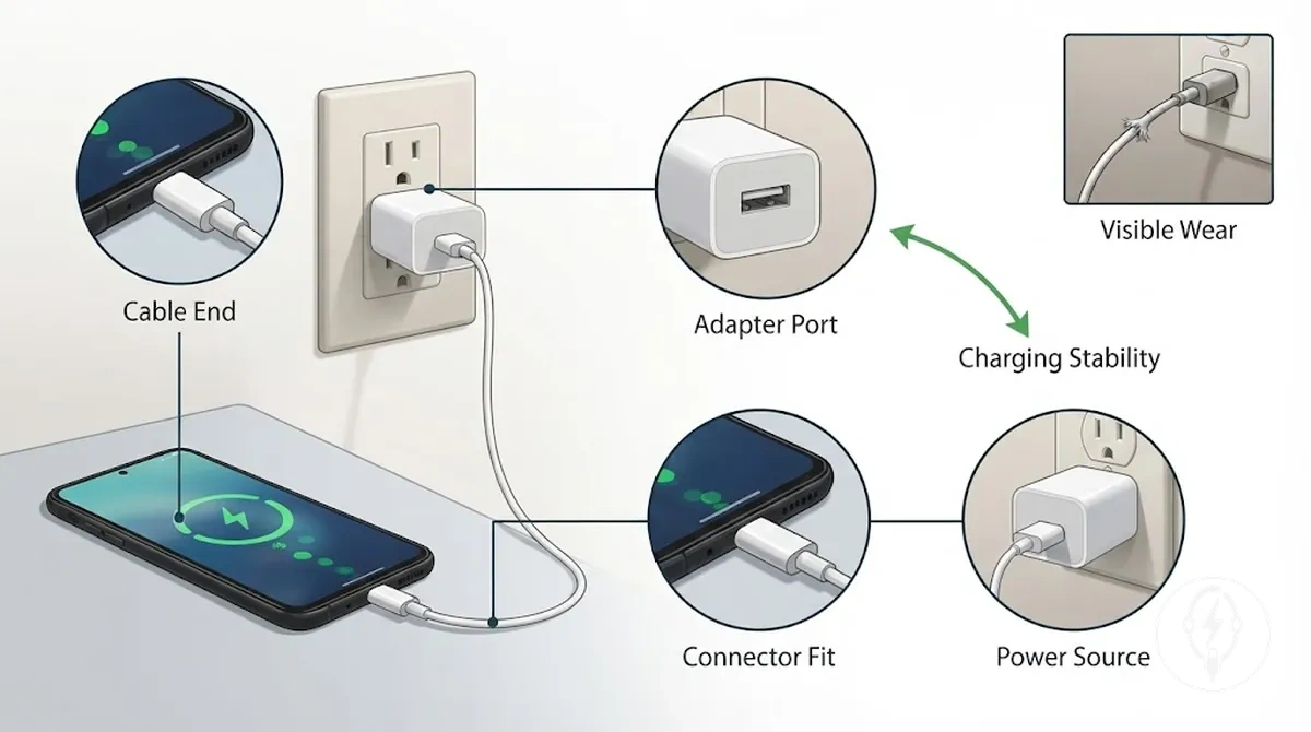 Correspondance cable adaptateur connecteur source