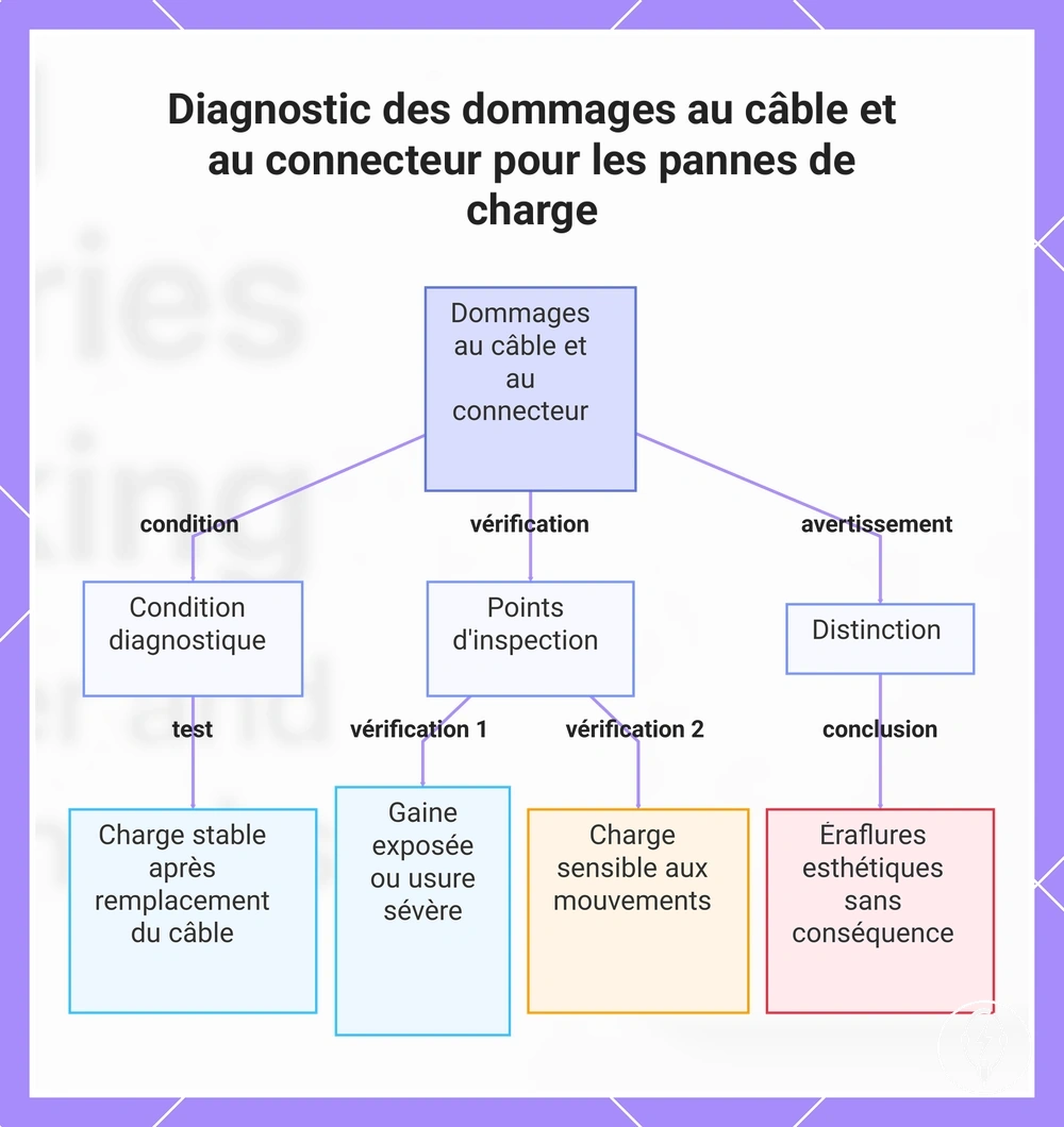 Diagnostic des dommages au câble et au connecteur pour les pannes de charge