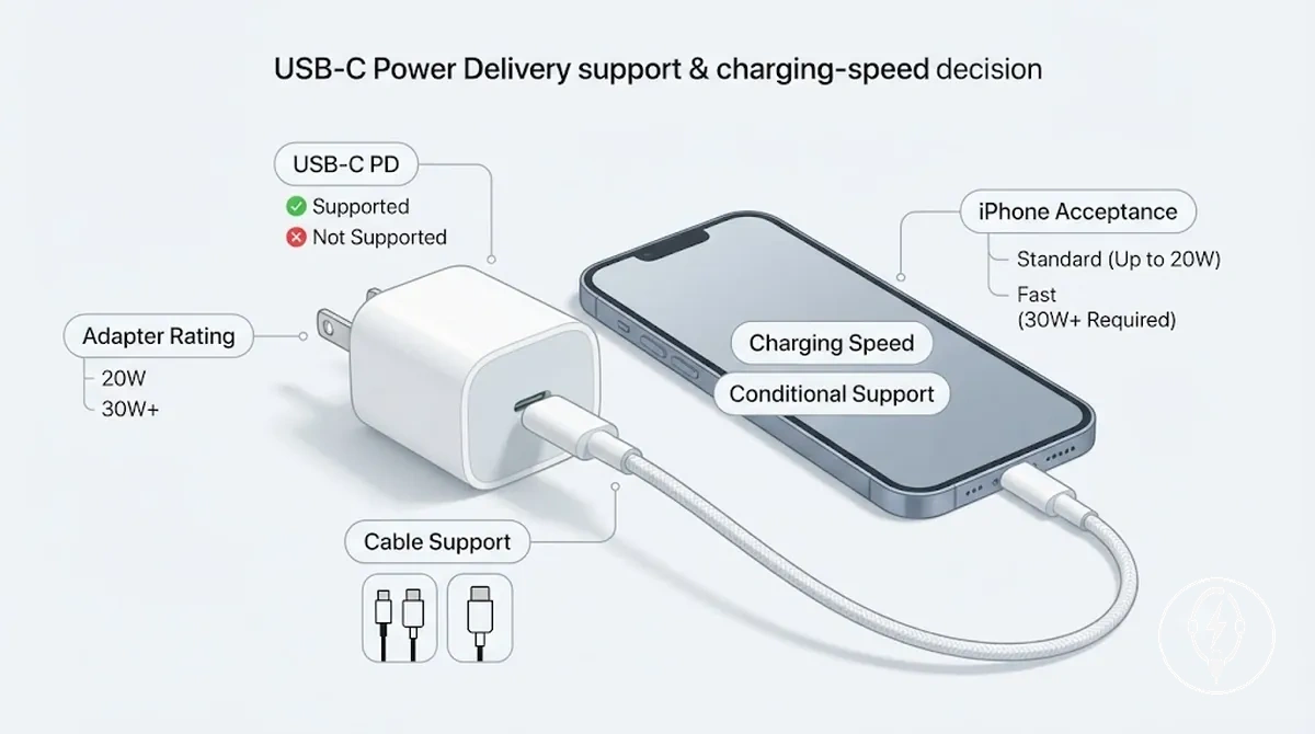 Puissance nominale prise charge usb c power delivery