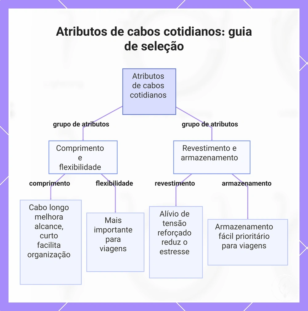 Atributos de cabos cotidianos: guia de seleção