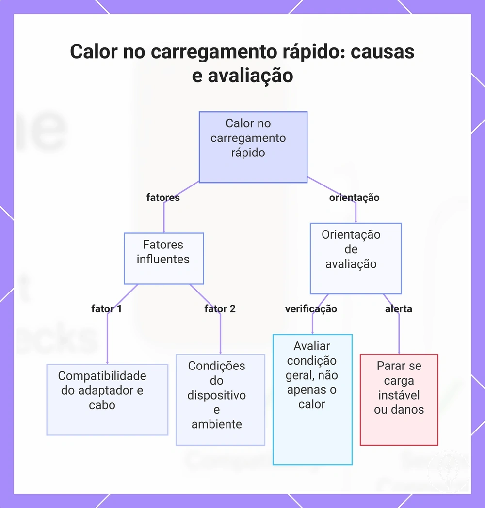Calor no carregamento rápido: causas e avaliação
