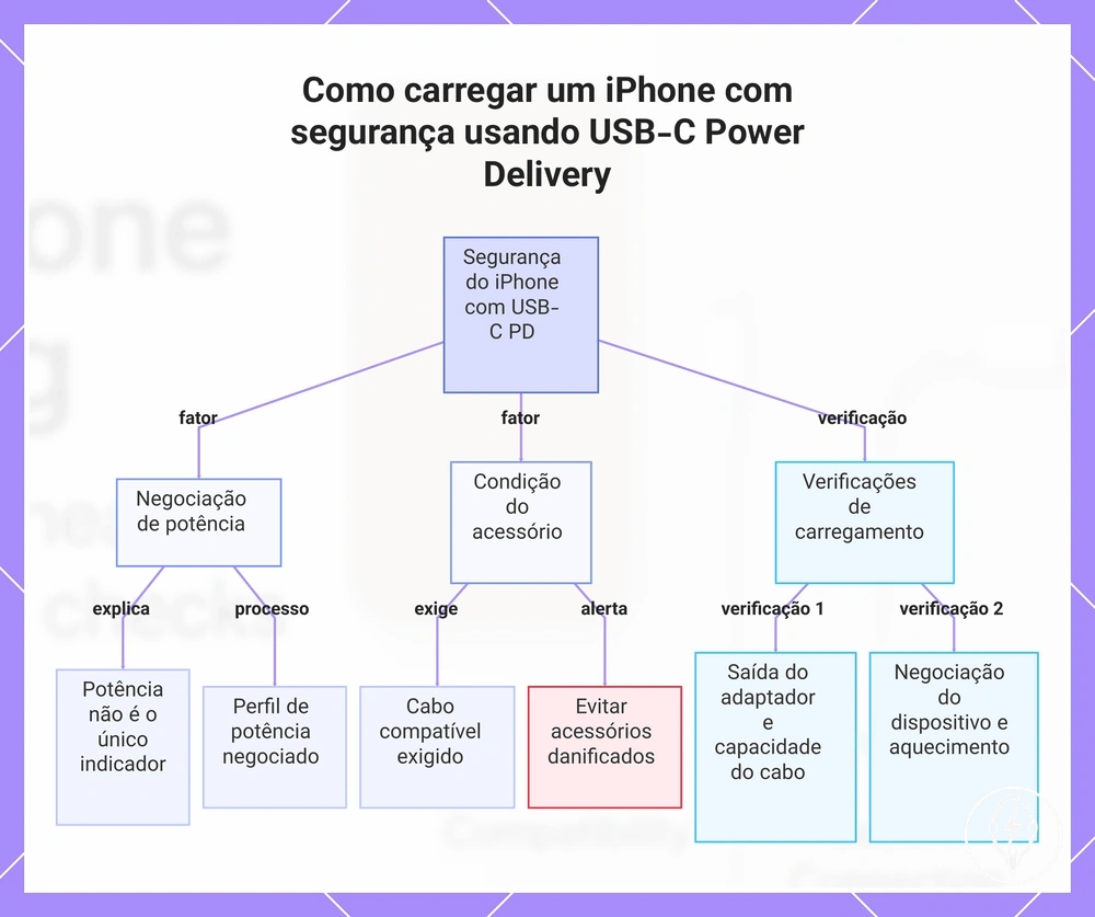 Como carregar um iPhone com segurança usando USB-C Power Delivery