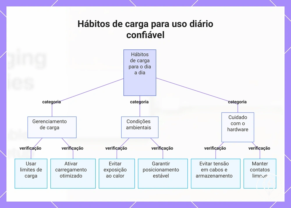 Hábitos de carga para uso diário confiável