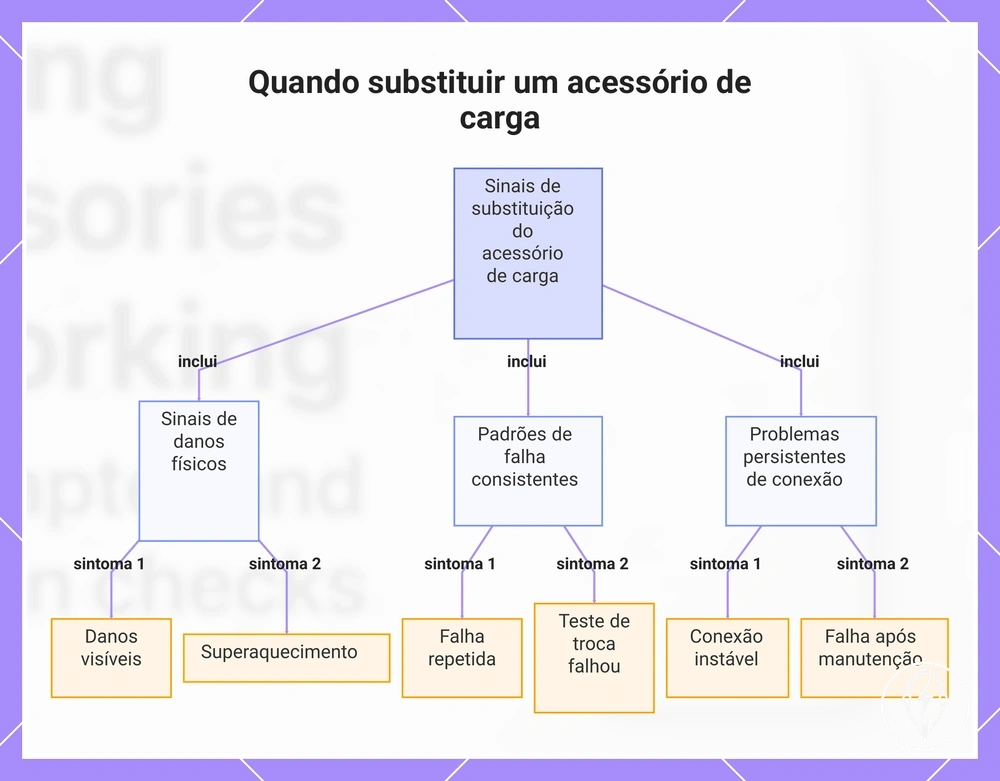 Quando substituir um acessório de carga
