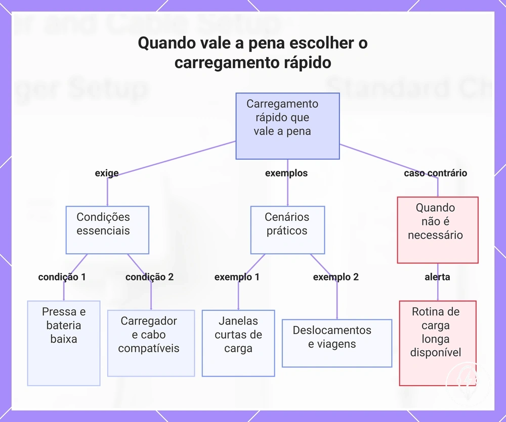 Quando vale a pena escolher o carregamento rápido