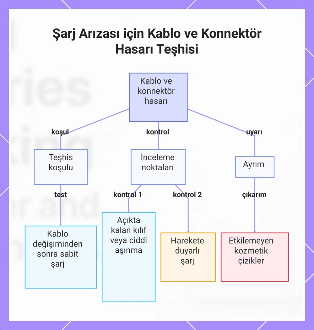 Şarj Arızası için Kablo ve Konnektör Hasarı Teşhisi