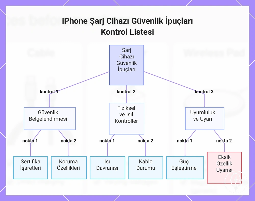 iPhone Şarj Cihazı Güvenlik İpuçları Kontrol Listesi