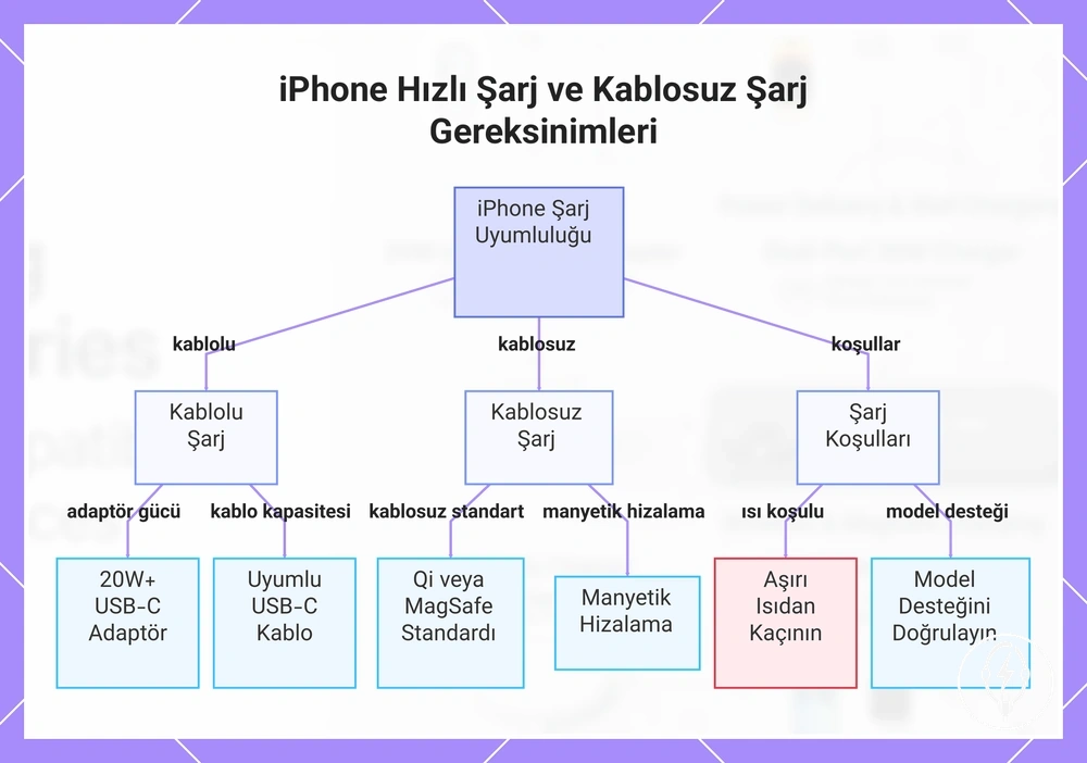 iPhone Hızlı Şarj ve Kablosuz Şarj Gereksinimleri