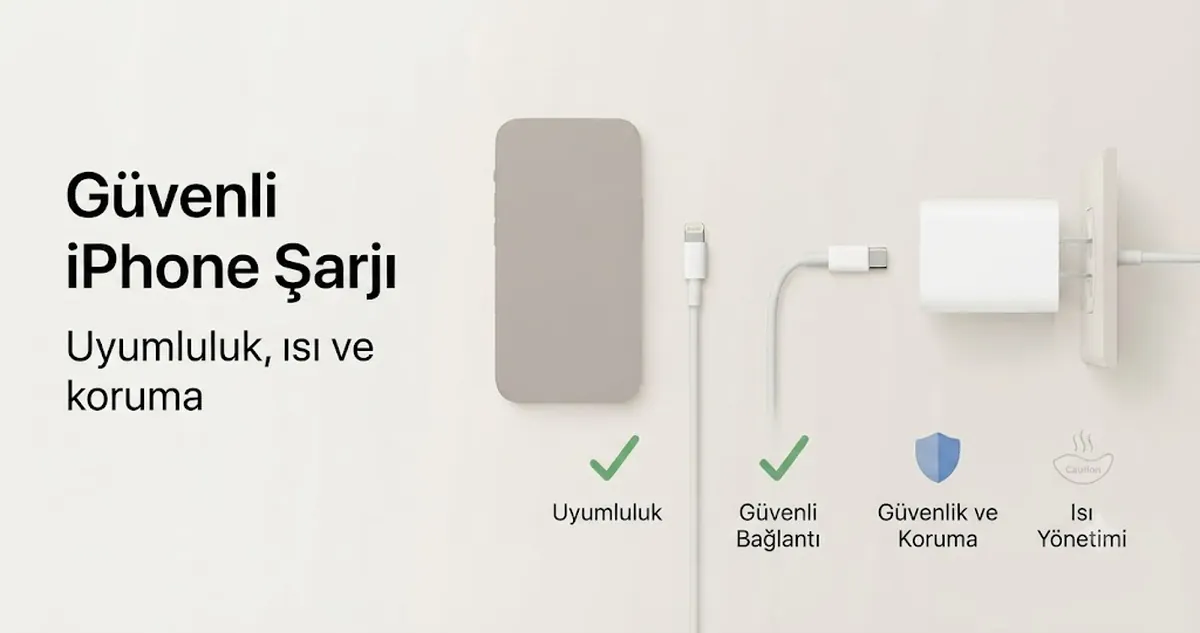 Uyumluluk ve ısı kontrolü dikkate alınan güvenli iPhone şarj aksesuarları
