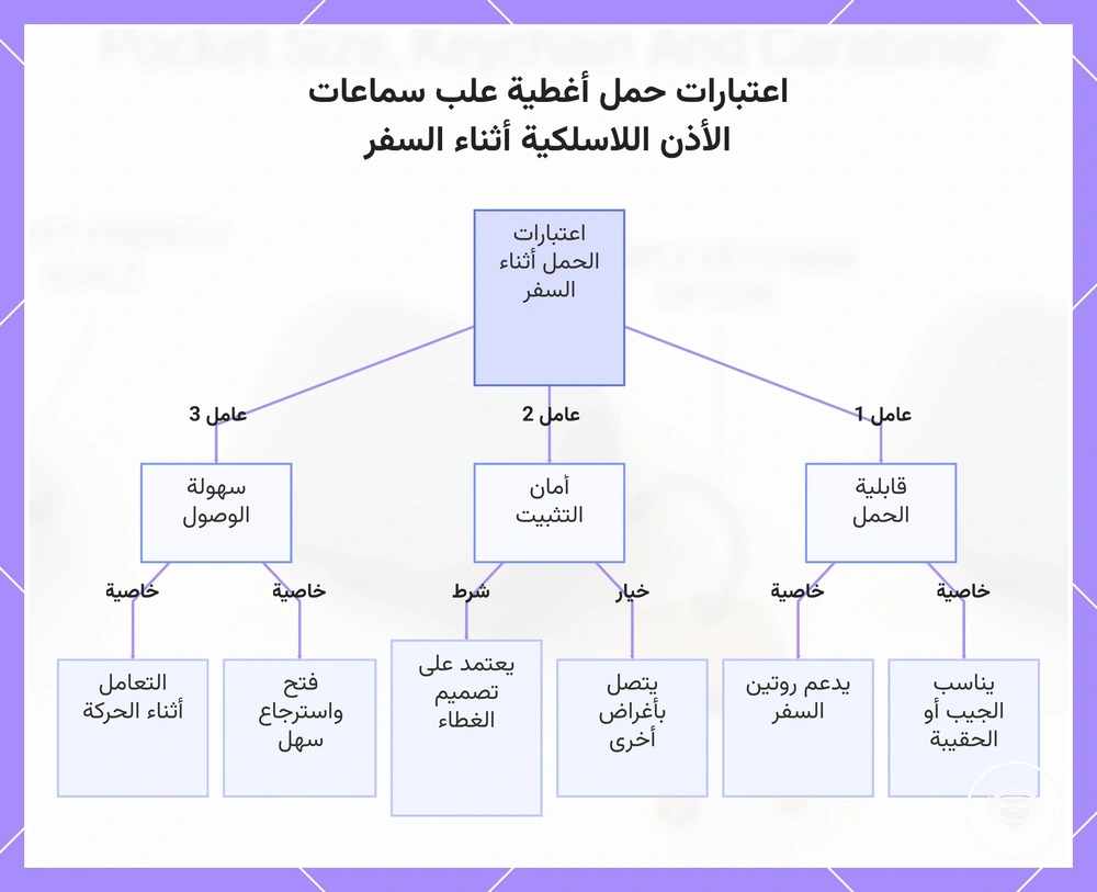 اعتبارات حمل أغطية علب سماعات الأذن اللاسلكية أثناء السفر
