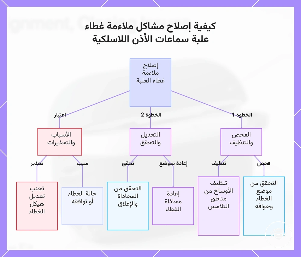 كيفية إصلاح مشاكل ملاءمة غطاء علبة سماعات الأذن اللاسلكية