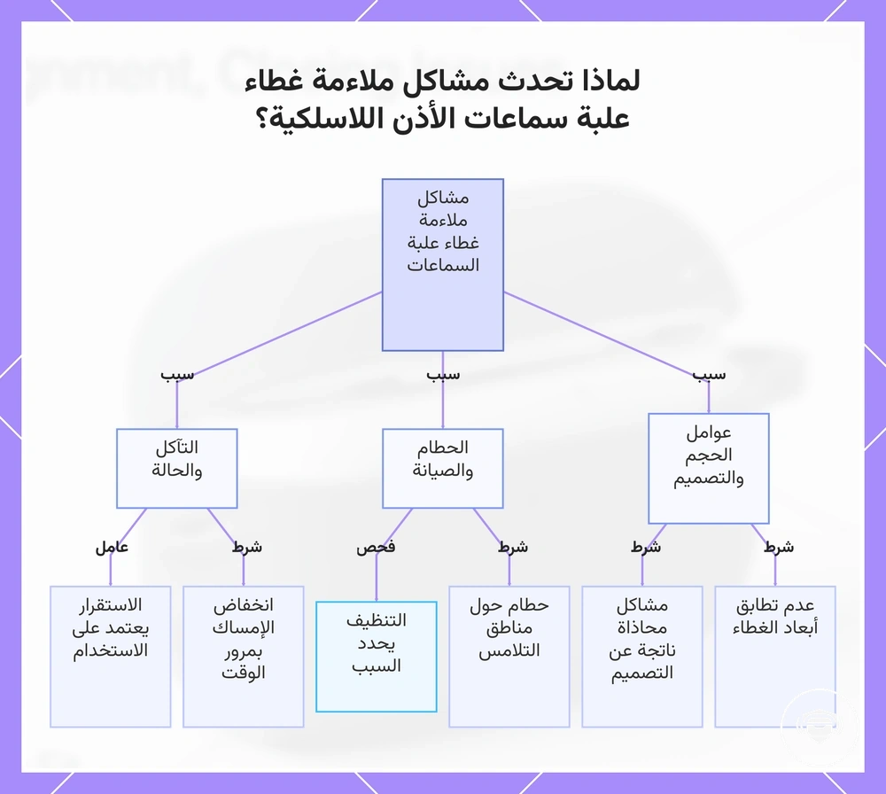 لماذا تحدث مشاكل ملاءمة غطاء علبة سماعات الأذن اللاسلكية؟