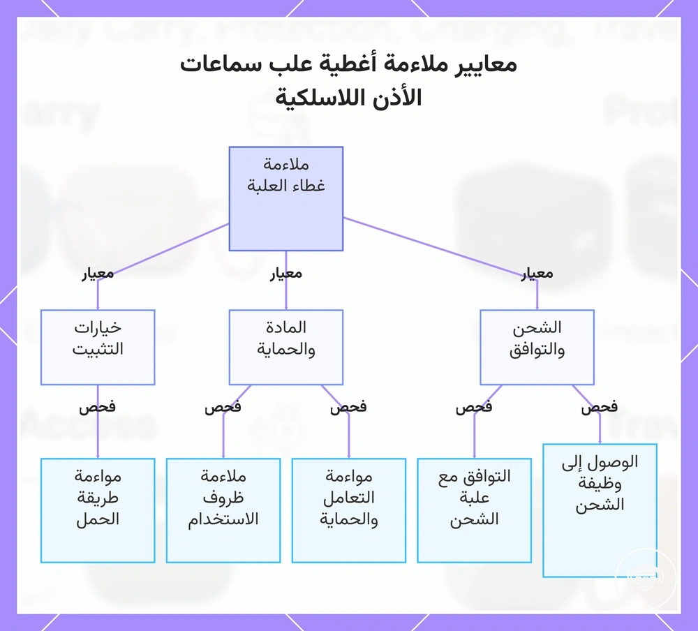 معايير ملاءمة أغطية علب سماعات الأذن اللاسلكية