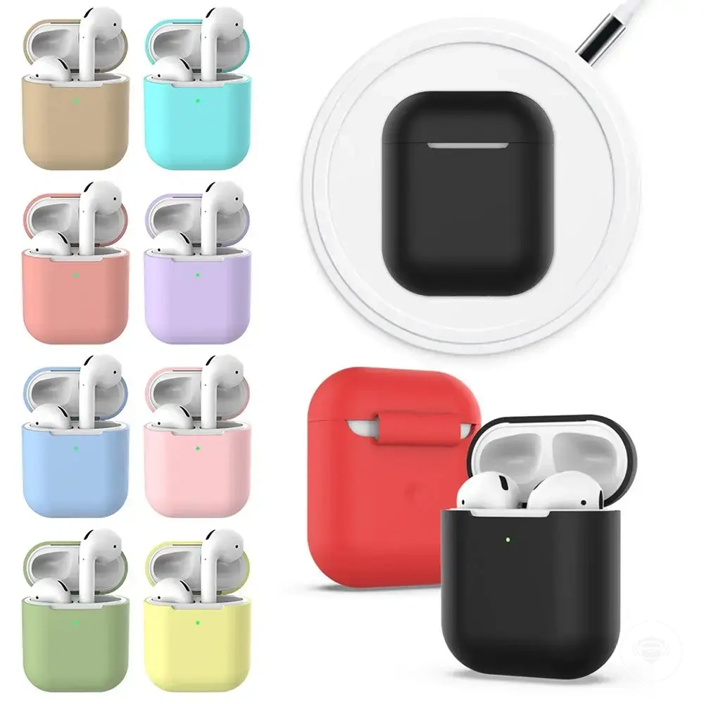 Schlankes AirPods 2 Silikon-Case-Cover für kabellose Ohrhörer