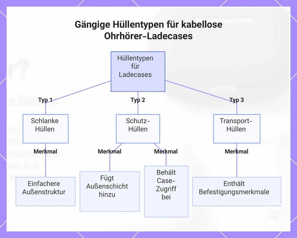 Gängige Hüllentypen für kabellose Ohrhörer-Ladecases