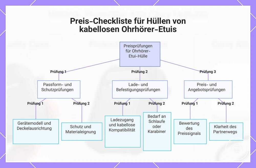 Preis-Checkliste für Hüllen von kabellosen Ohrhörer-Etuis