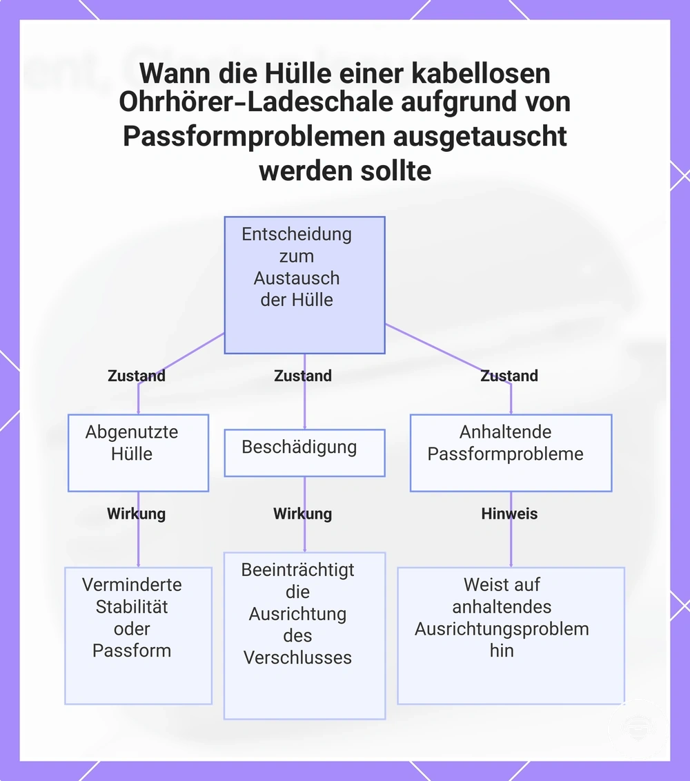 Wann die Hülle einer kabellosen Ohrhörer-Ladeschale aufgrund von Passformproblemen ausgetauscht werden sollte